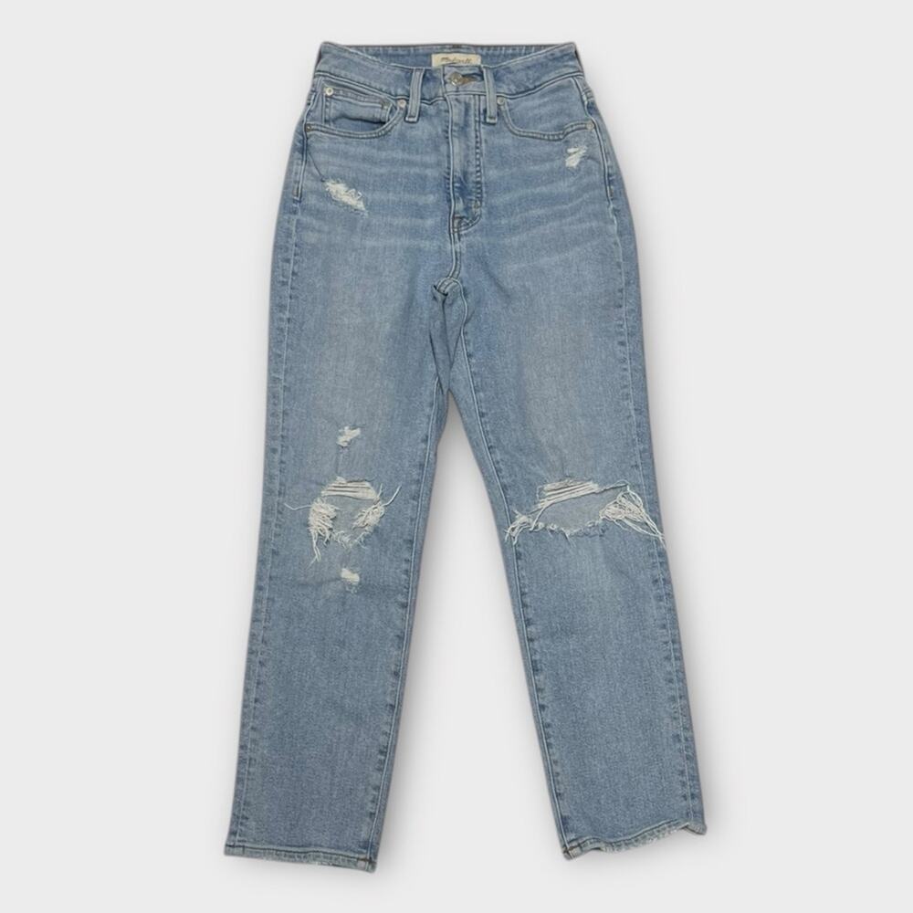 Madewell The Curvy Mom Jean in Lowden Wash: Ripped Edition Size 24 - Picture 2 of 9